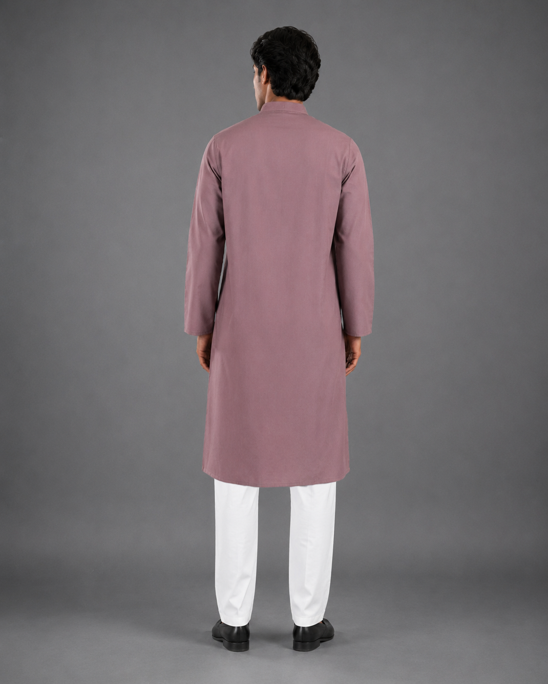 Men’s Mauve Linen Kurta Pyjama Set