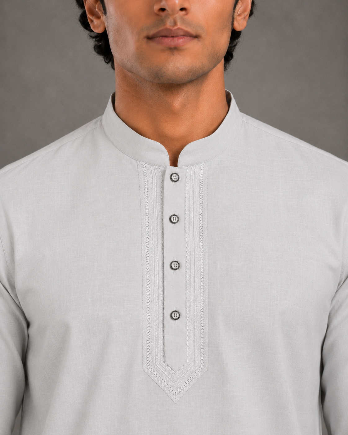 Men’s White Linen Kurta Pyjama Set