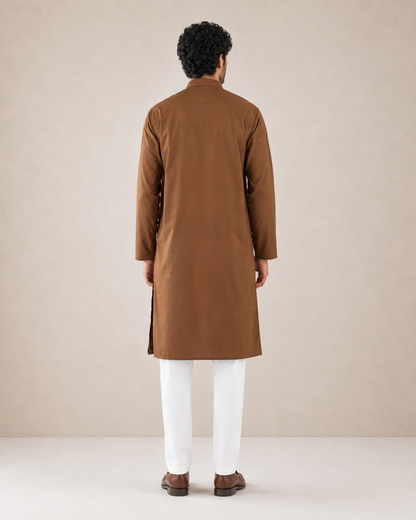 Men’s Brown Kurta Pyjama Set