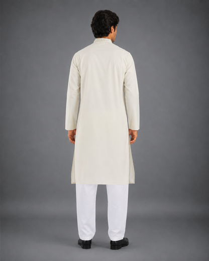 Men’s Light Yellow Kurta Pyjama Set