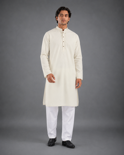 Men’s Light Yellow Kurta Pyjama Set