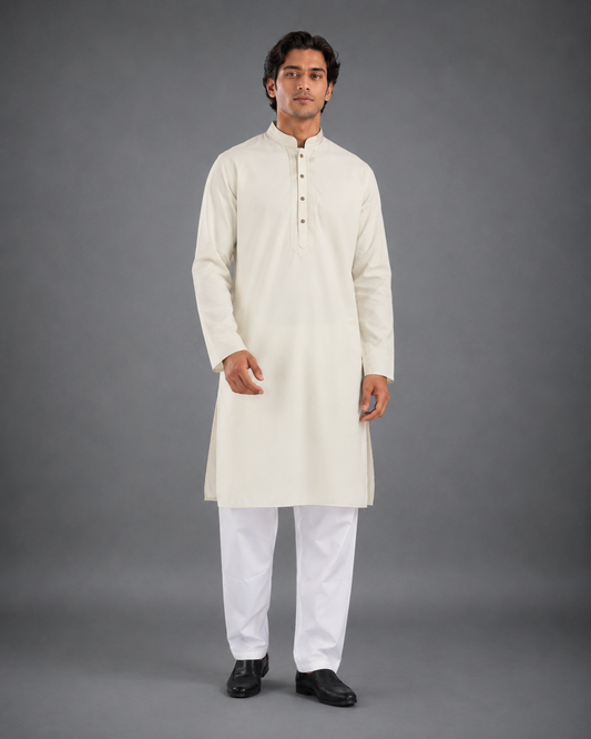 Men’s Light Yellow Kurta Pyjama Set