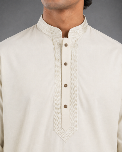 Men’s Light Yellow Kurta Pyjama Set