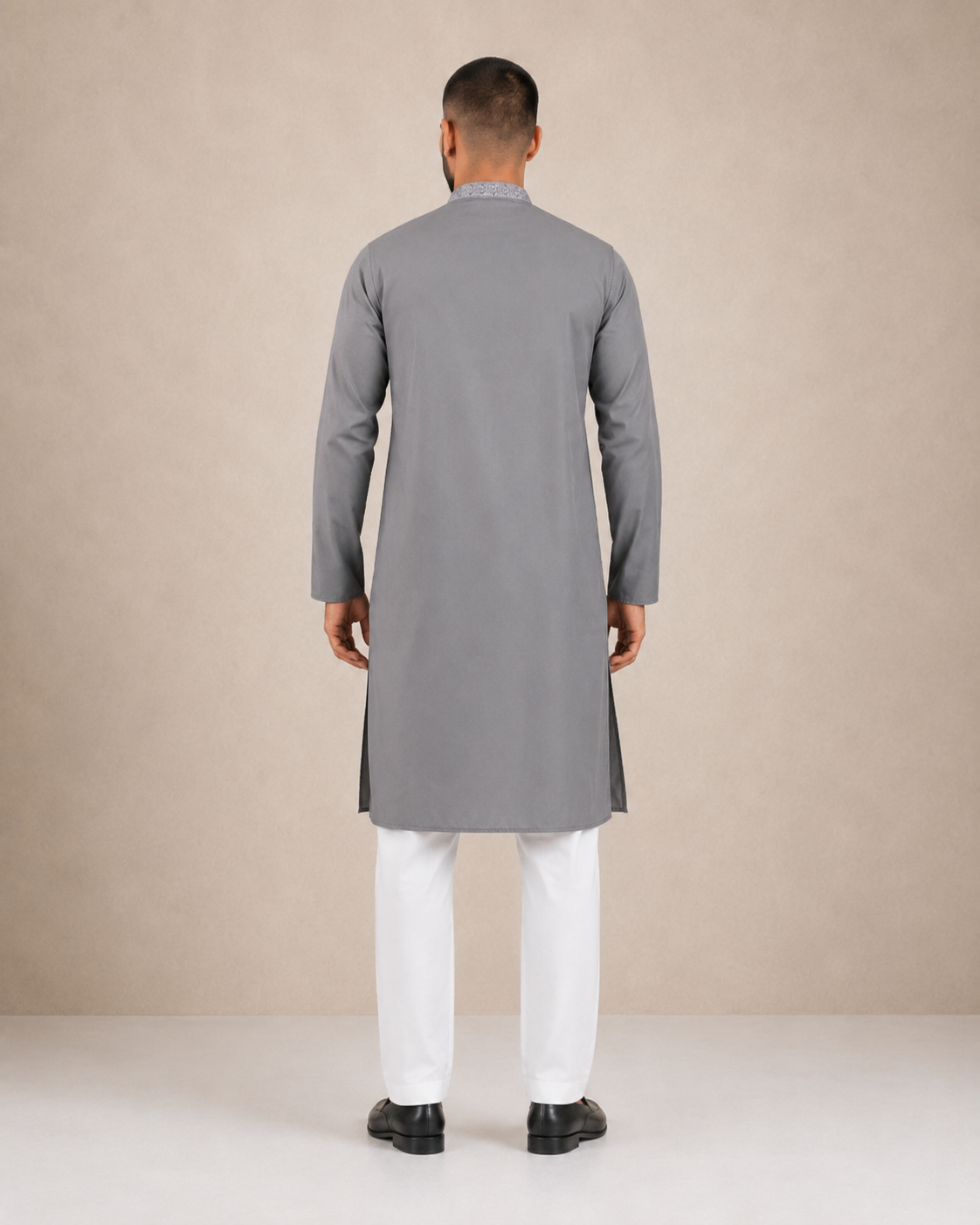 Men’s Grey Kurta Pyjama Set