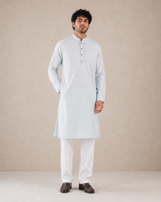 Men’s Light Blue Kurta Pyjama Set